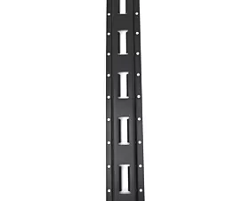 Alle rails, cargobars/-planken Verticale bevestigingsrail /  E-trackrail - 0,6m - Staal - Zwart