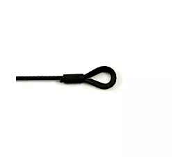 Zwarte kabelstroppen - 5mm Zwarte kabelstroppen 5mm - 1 lus met kous - 160kg